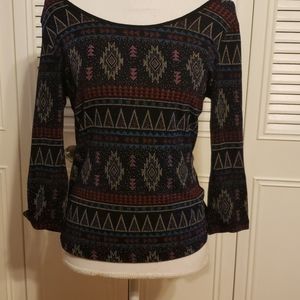 Black bling shirt triangles  black open back